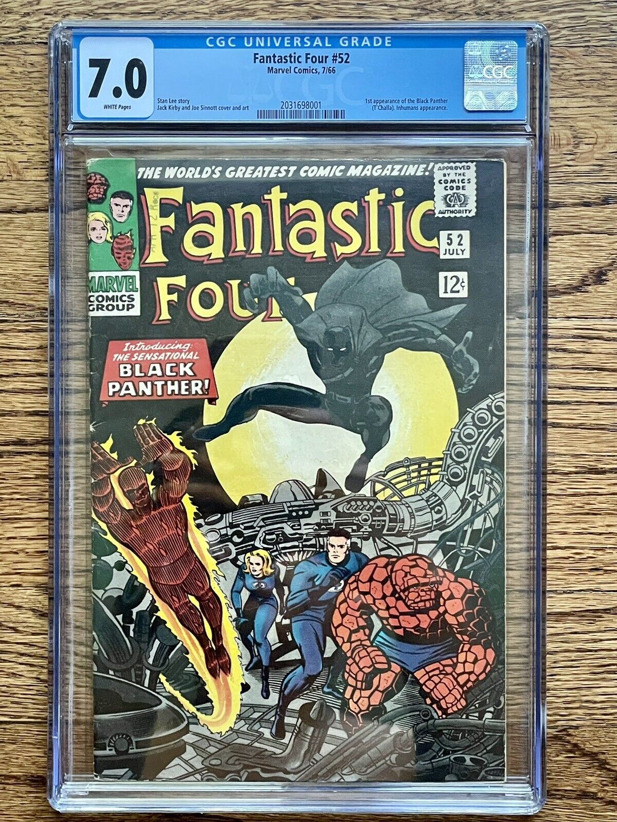 Fantastic Four #52 Marvel 1966 CGC 7.0 WP 1st Appearance Black Panther MCU