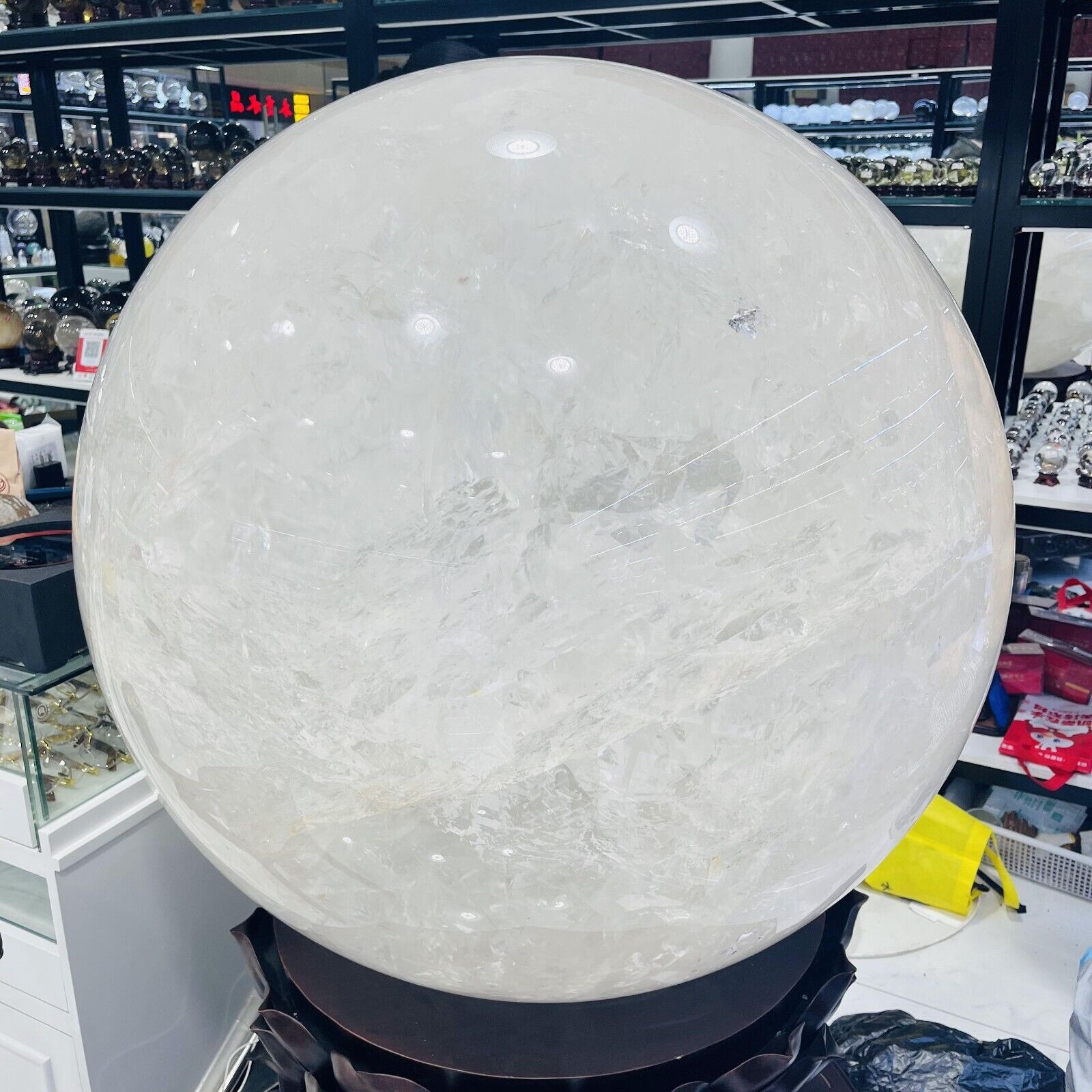 1653lb Rare Natural Huge Quartz Crystal Ball Museum Collection Grade Crystal