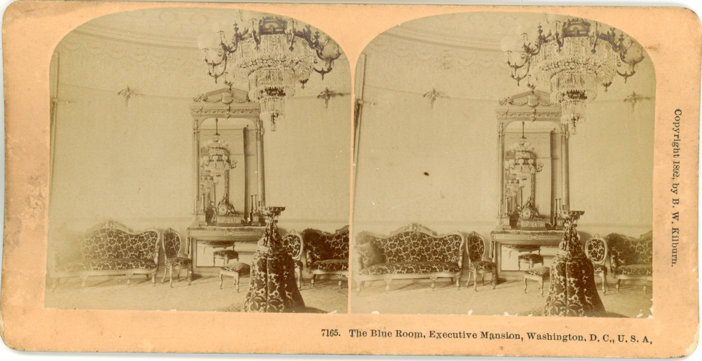Stereo, USA, Washington D.C., Executive Mansion, The Blue Room, 1892 Vintage Ste