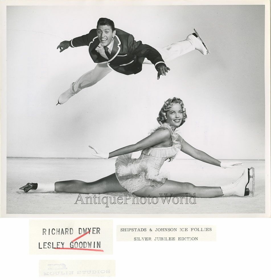 Skater Richard Dwyer w L. Goodwin vintage art photo
