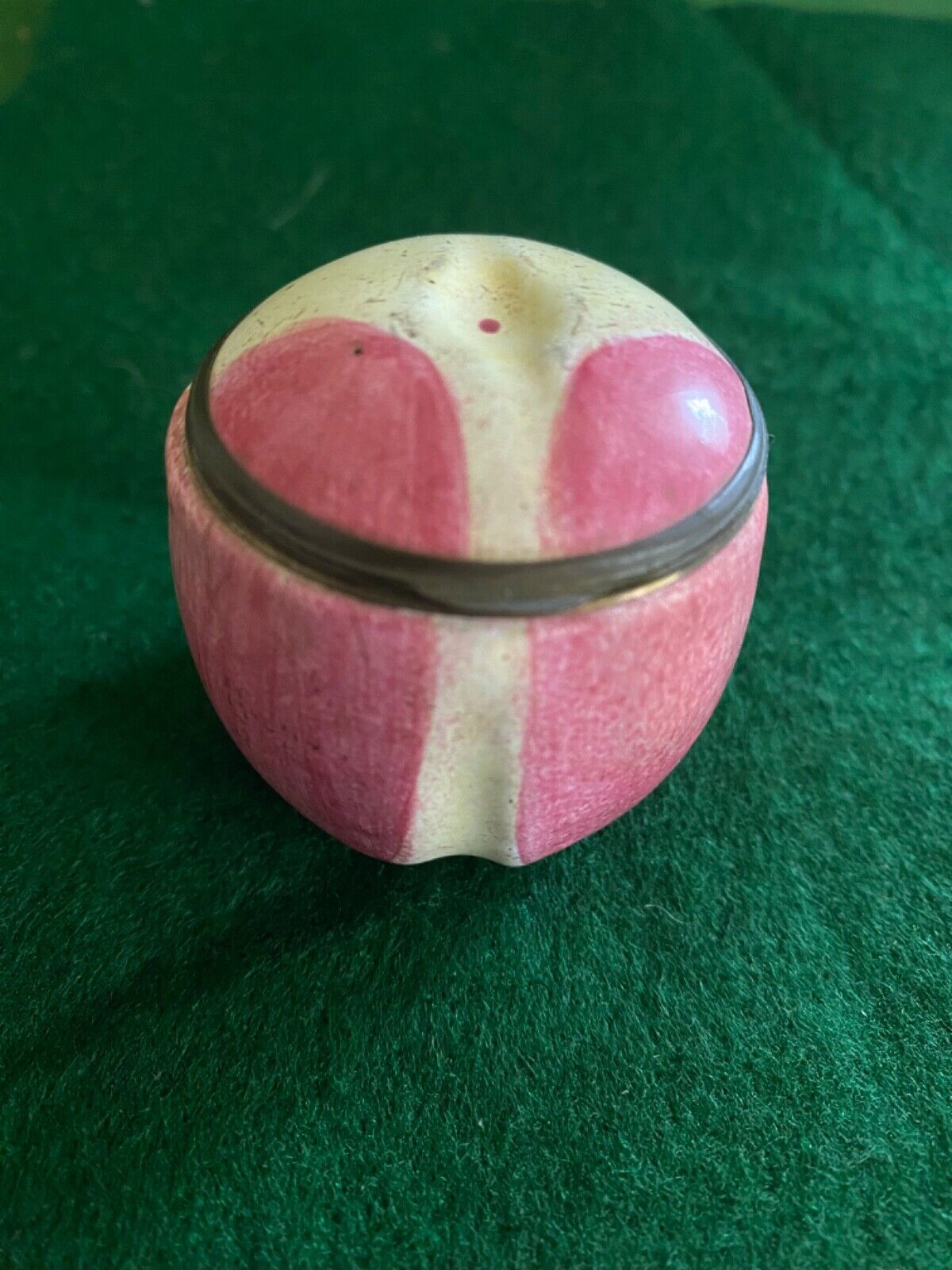 A very fine and rare Bilston enamel 18th century peach form box