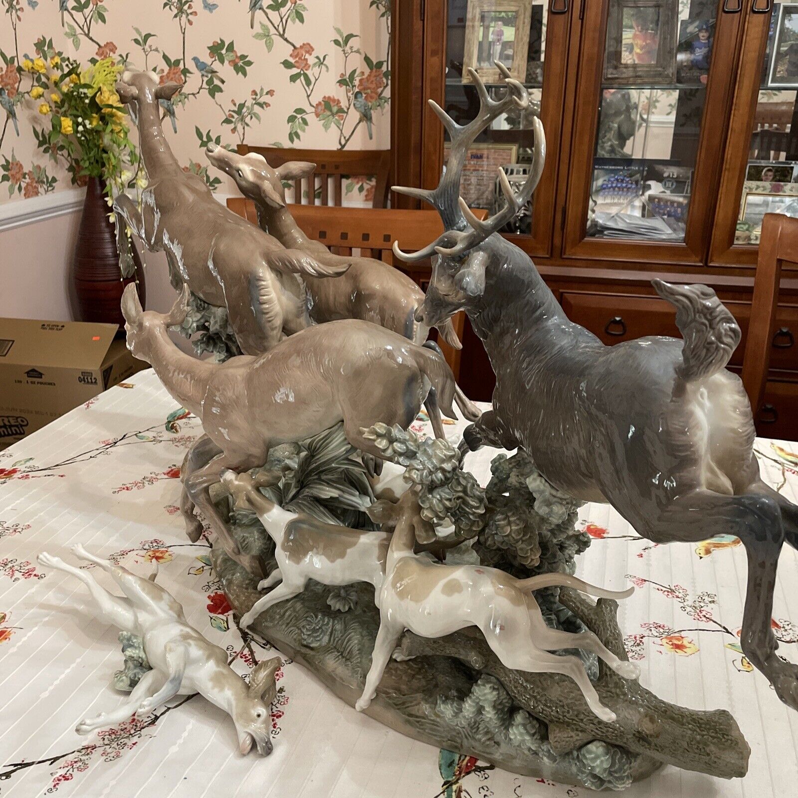 Lladro “Pursued Deer” Figurine #260 Of 750 Salvador Furio RARE HUGE Damaged