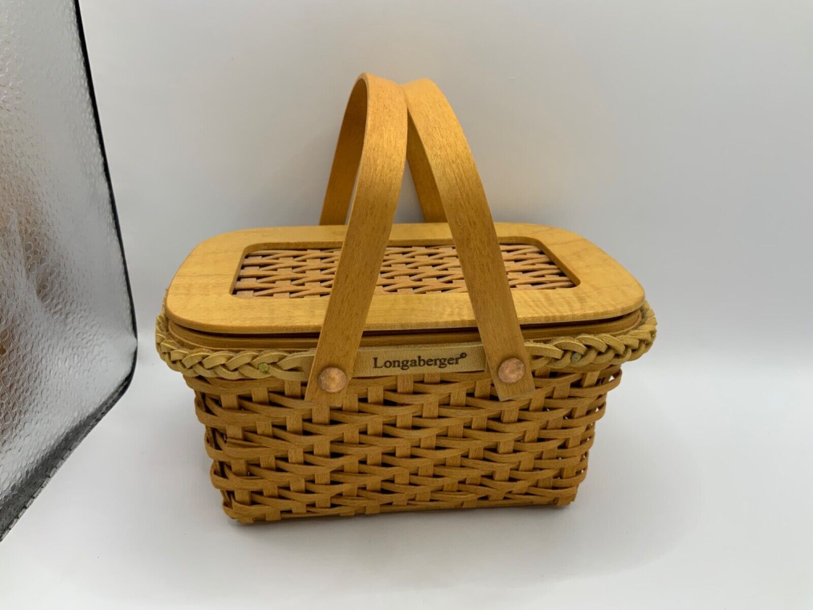 Longaberger VERY RARE Miniature Founders Day Basket With Lid