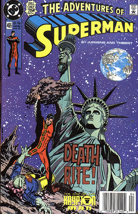 ADVENTURES OF SUPERMAN (#0,#424-649) (1987 Series) #465 NEWSSTAND Very Fine