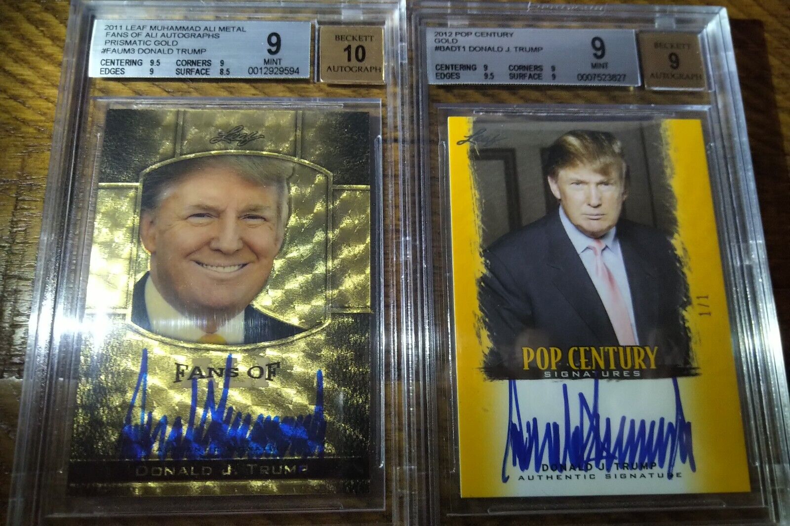 Donald Trump 2011 Leaf Superfractor RC Rookie Gold Auto Signed # 1/1 HOLY GRAILS