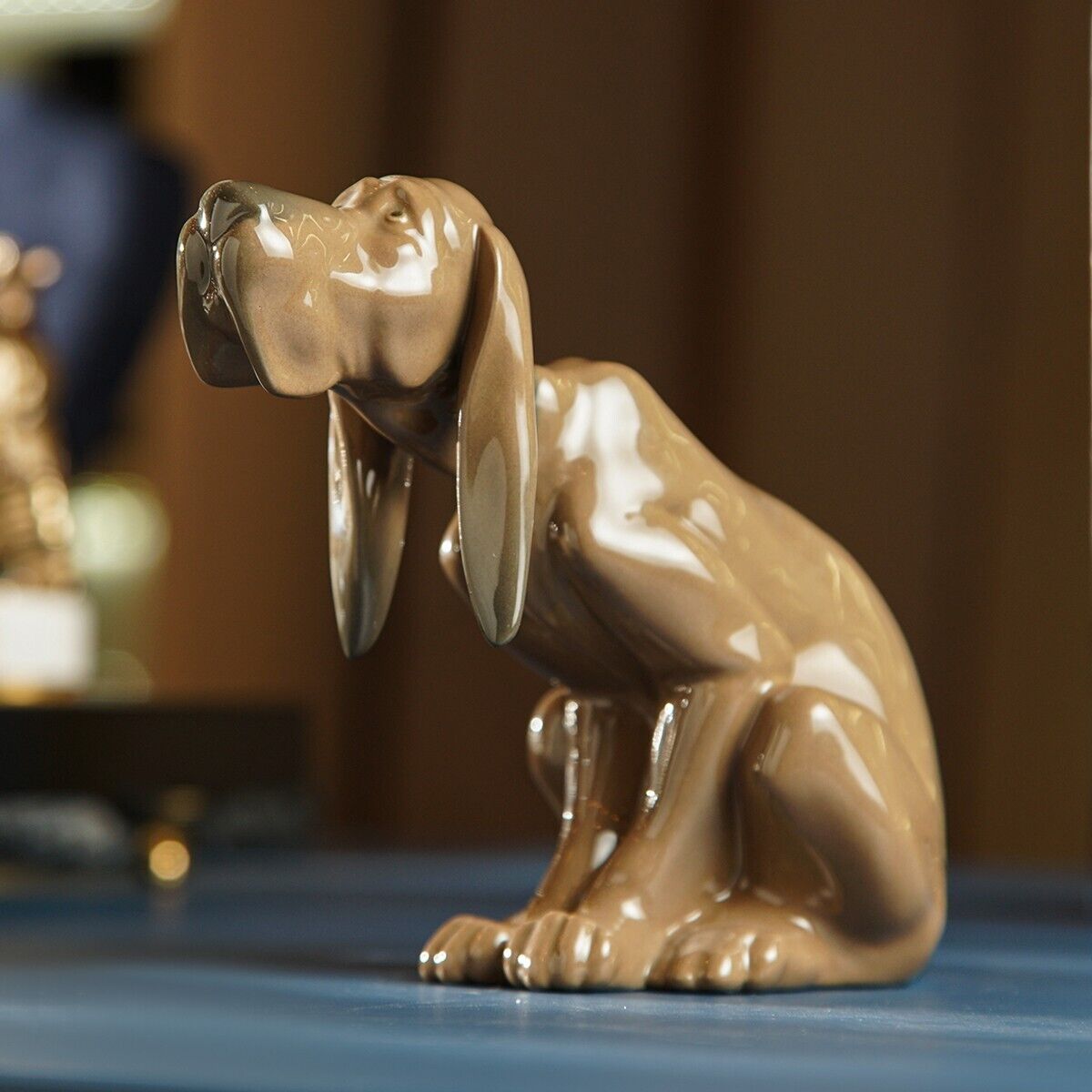 Rare Beagle Dog Figurine Porcelain Made By \