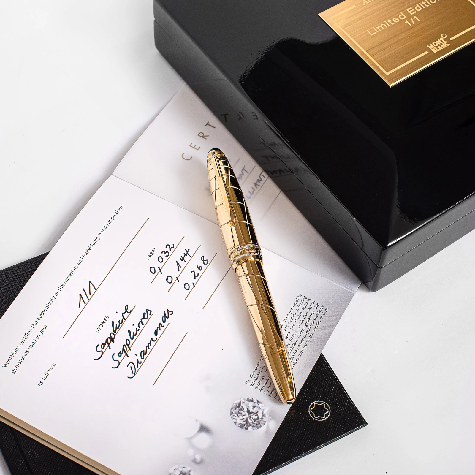 Montblanc Meisterstuck 146 Atelier Prives Solid 18k Gold Fountain Pen - Limited