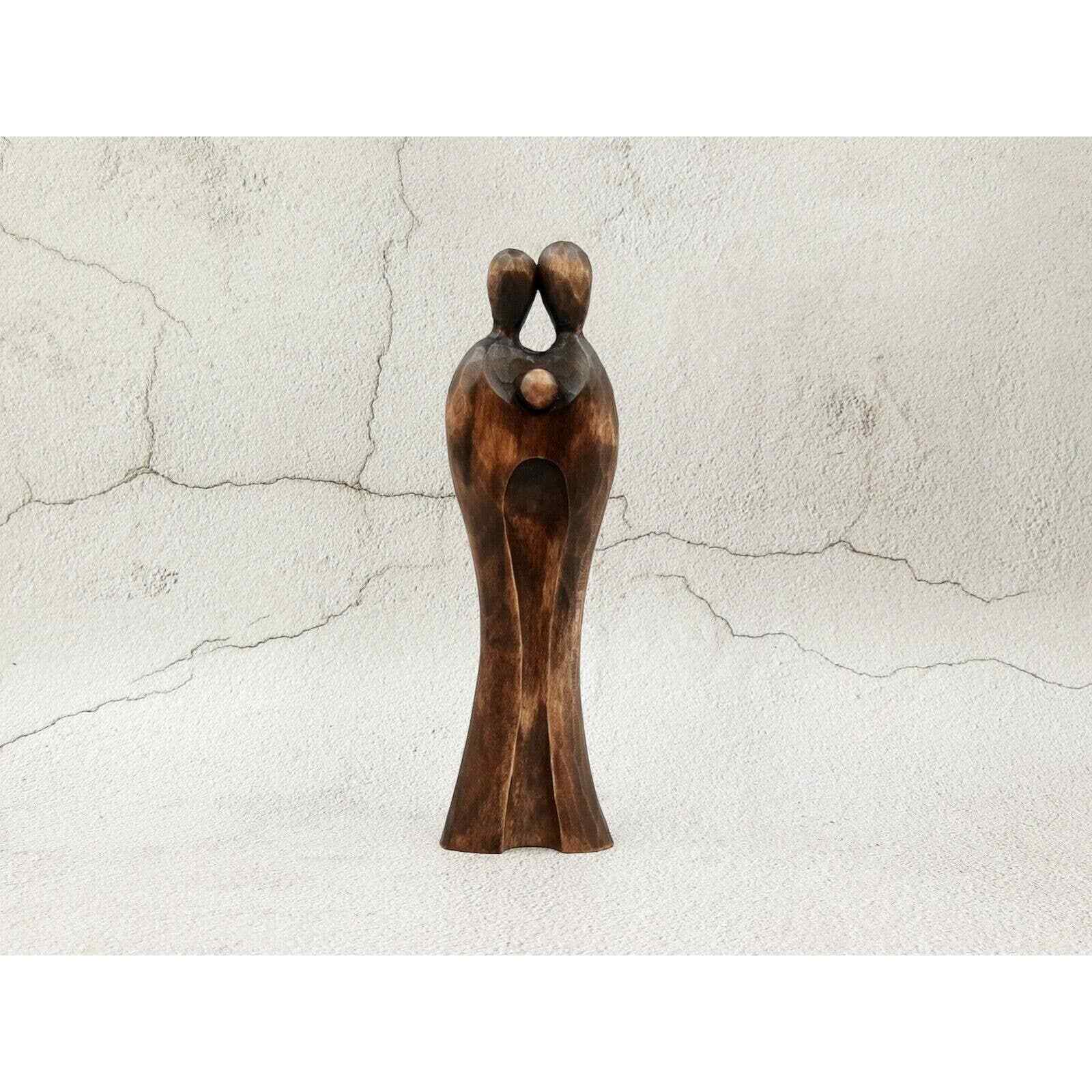 Wooden figurine hand curved Family love home decor Mother's day gift