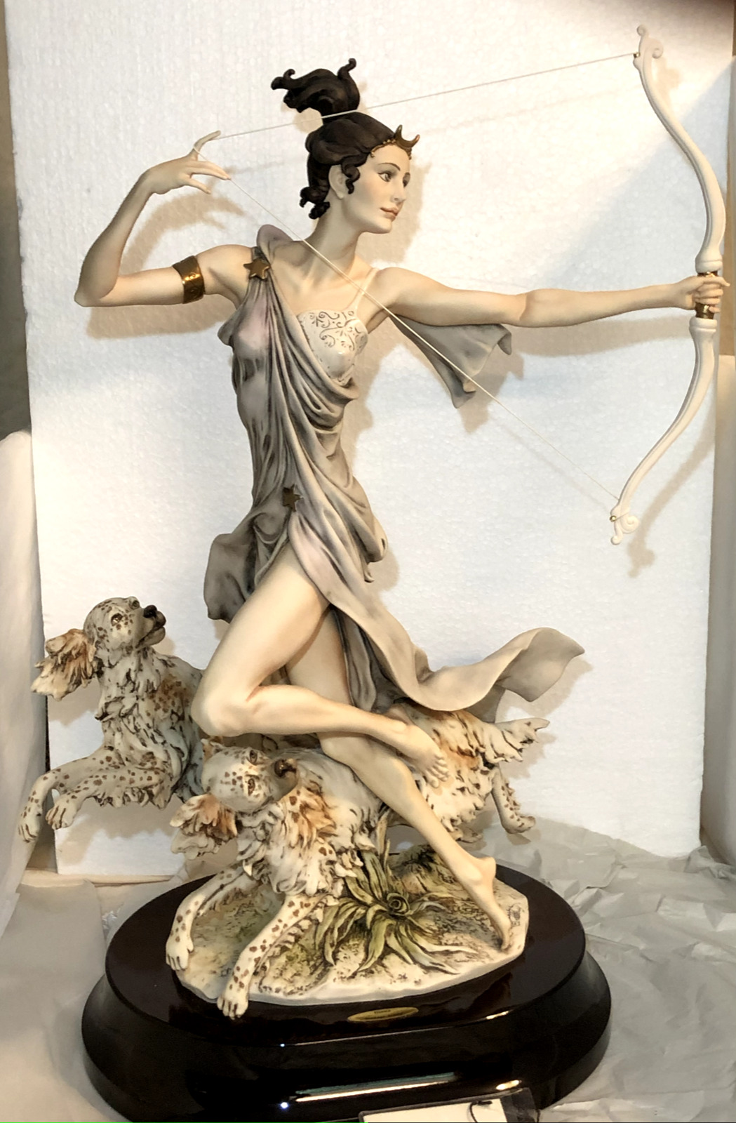 RARE Giuseppe Armani Diana 1932C Limit Ed Sculpture Italy  COA,  Box & Signed x2