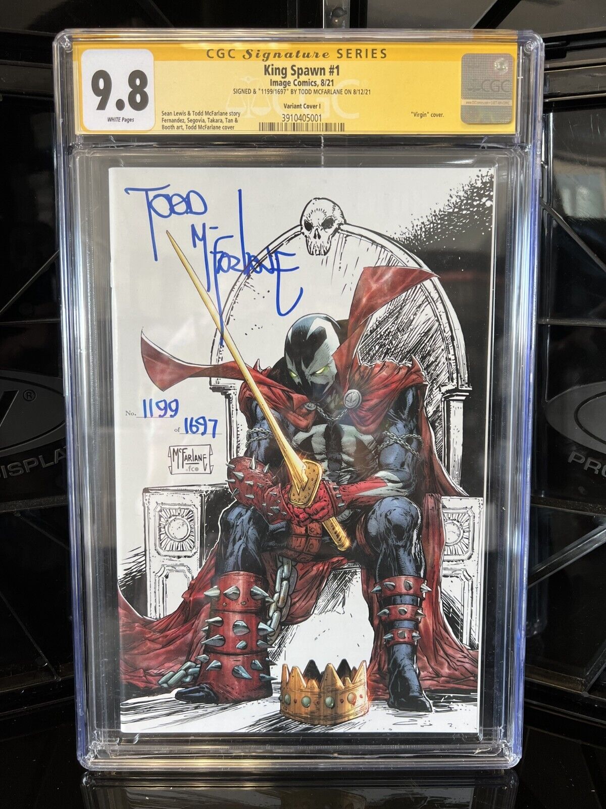 King Spawn #1 CGC SS 9.8 - Signed McFarlane 1199/1697 in BLUE - only 5 exist HTF
