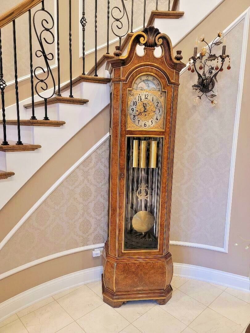 Herschede 250 9 Tube Tubular Burly Limited Edition Grandfather Clock Rare