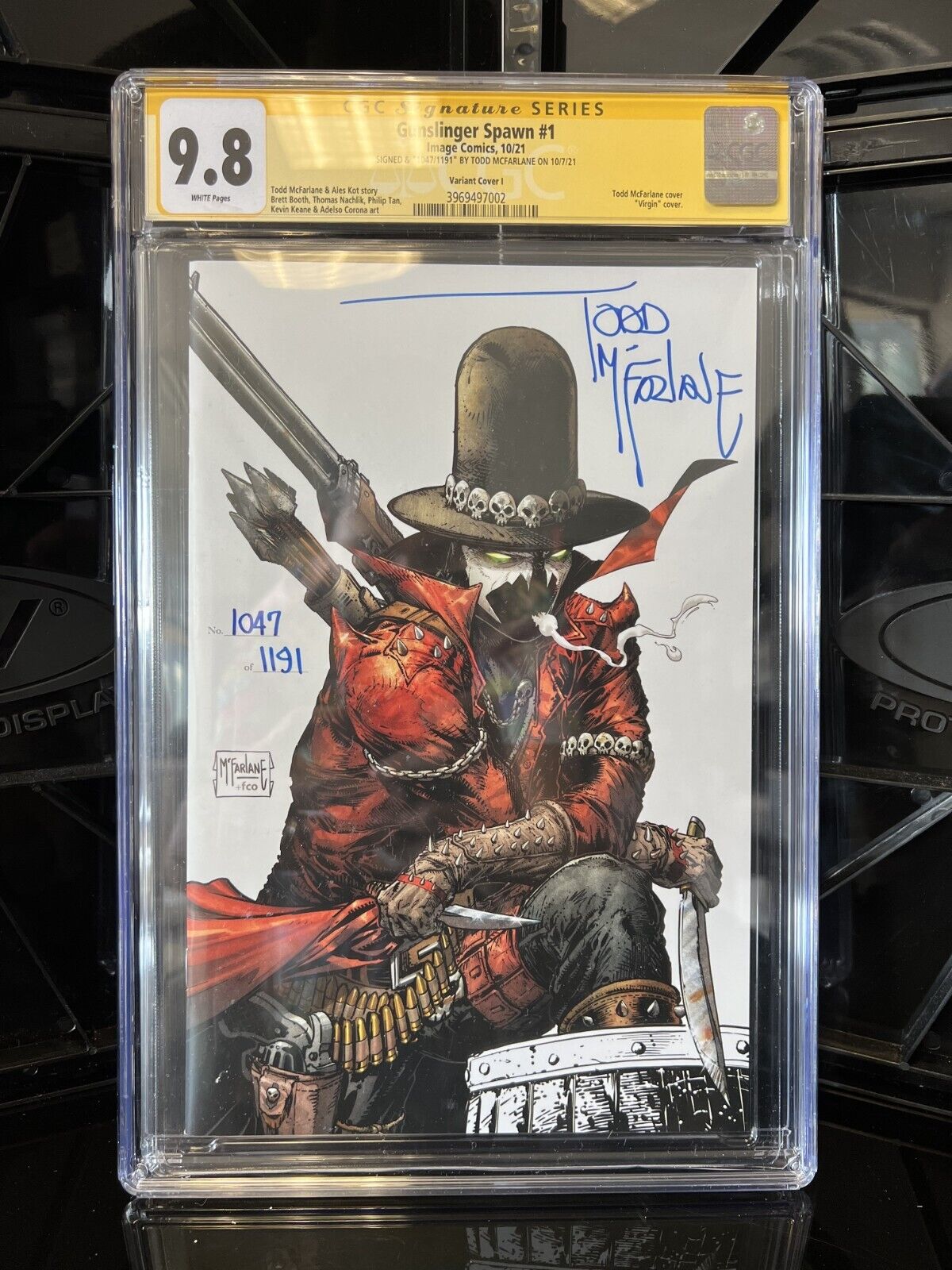 Gunslinger Spawn #1 CGC SS 9.8 - Signed McFarlane 1047/1191 in BLUE only 5 exist