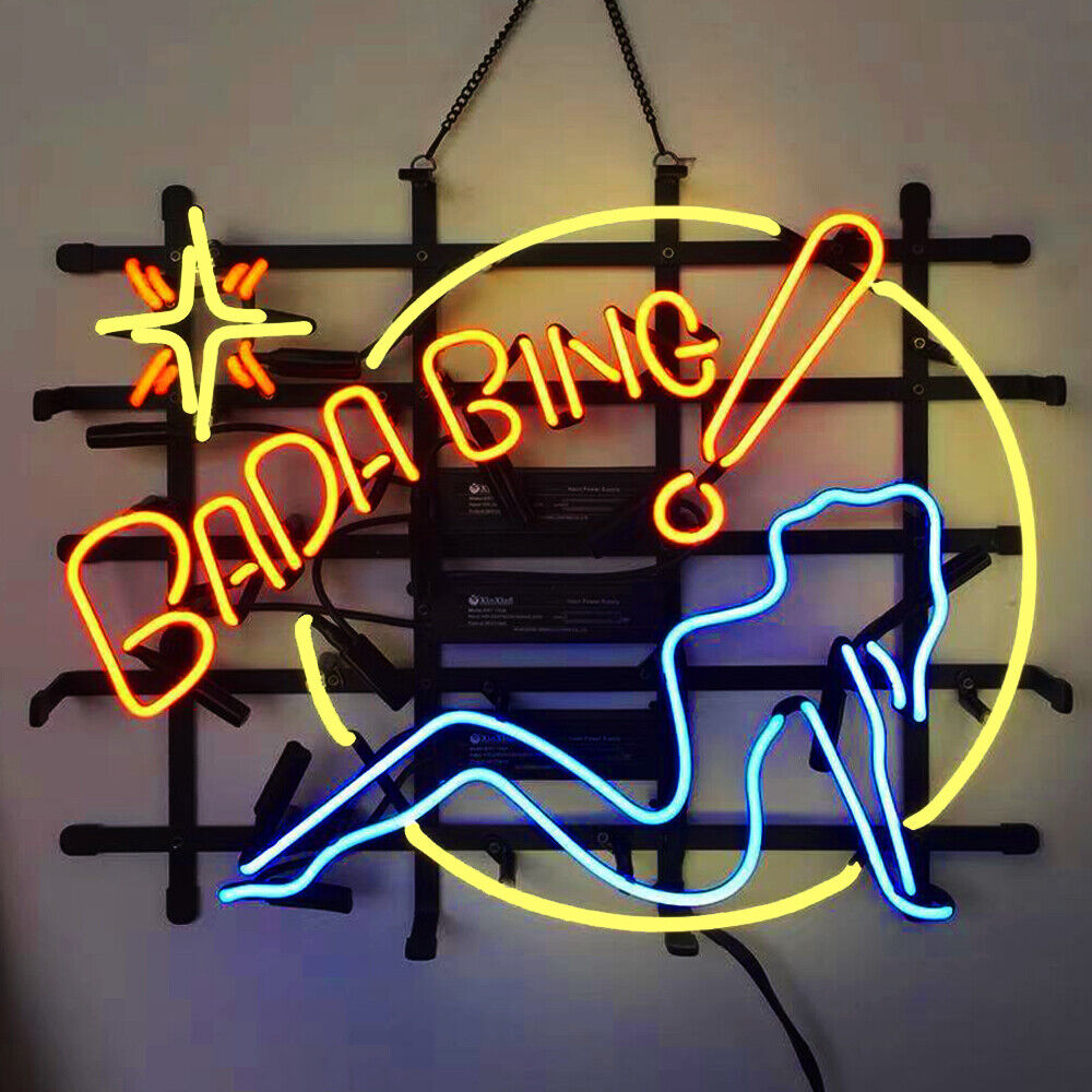 Neon Signs Bada Bing Girl Beer Bar Pub Store Party Homeroom Wall Decor 19x15