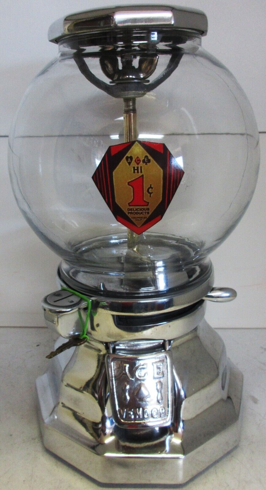ACE Model 43 Penny Operated Bulk Vend Dispenser Circa 1935