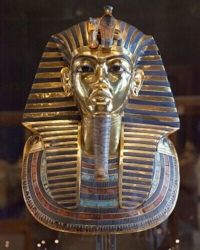IMMERSE IN THE ANCIENT PHARAOHS PAST Own Rare Antique Golden Mask Of Tutankhamun