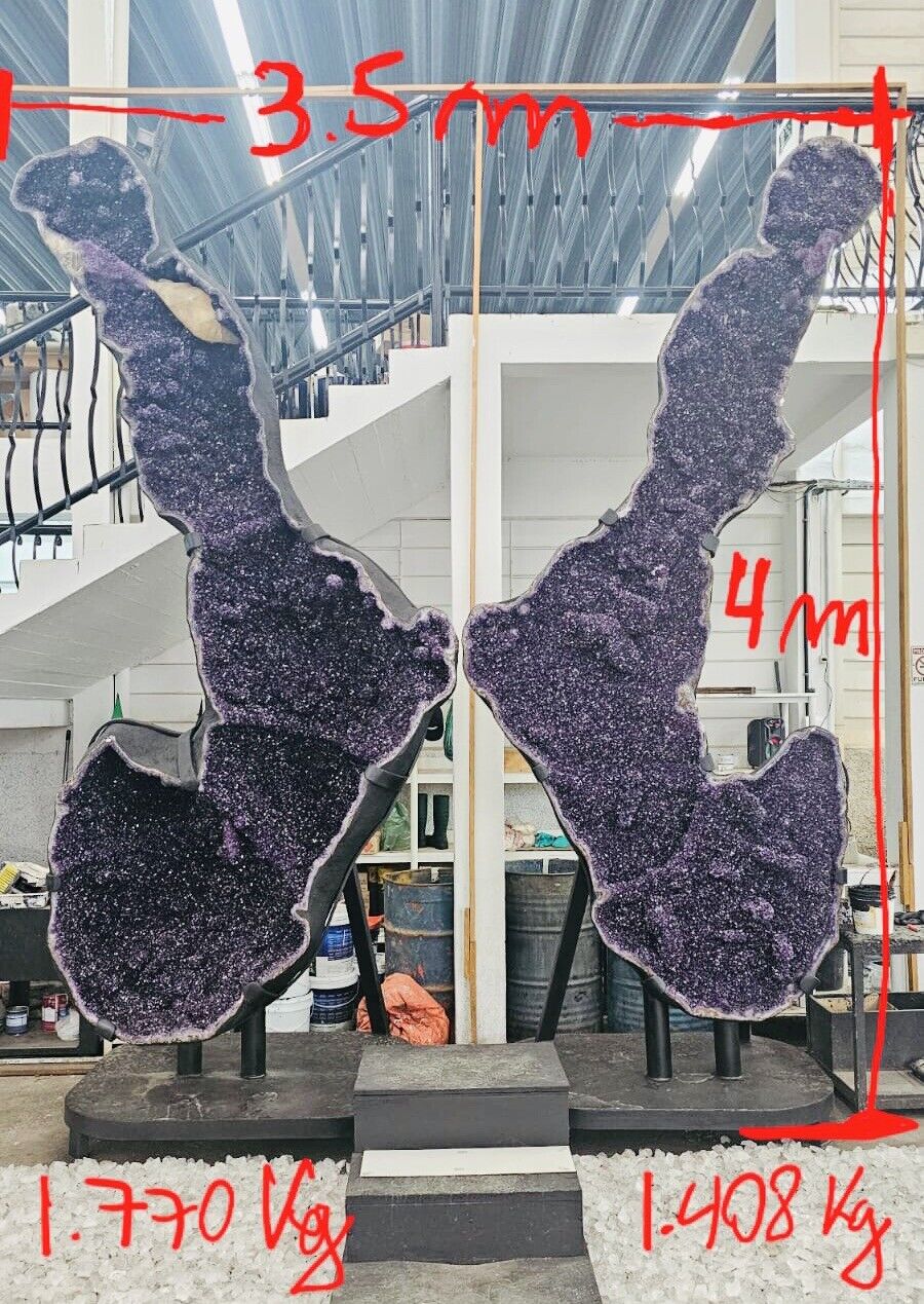 The Largest Amethyst Geode Wings Pair In The World*****