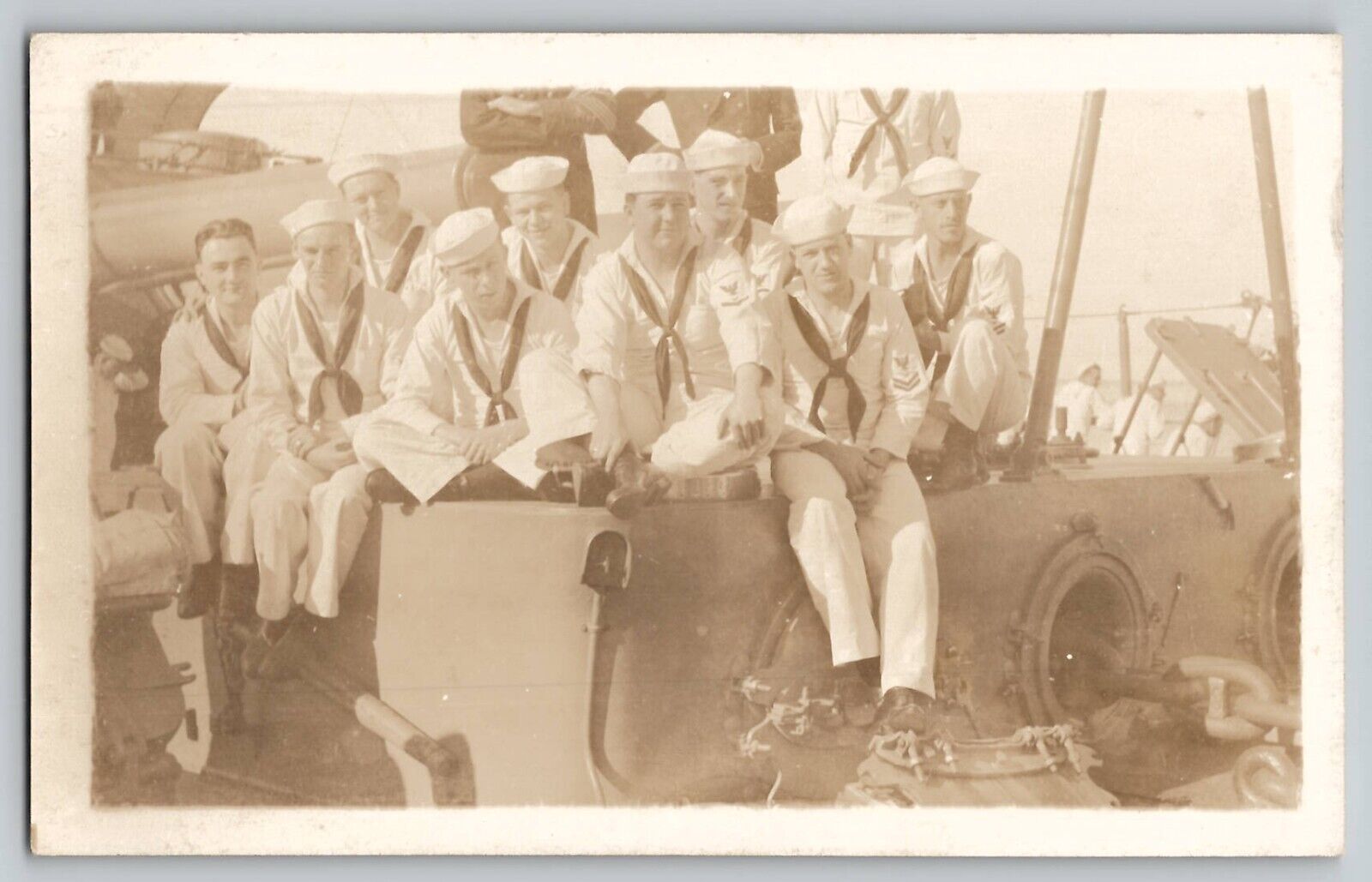 US Navy Sailors Christmas Day Beirut Syria 1914 Pre WWI RPPC Photo Vtg Postcard