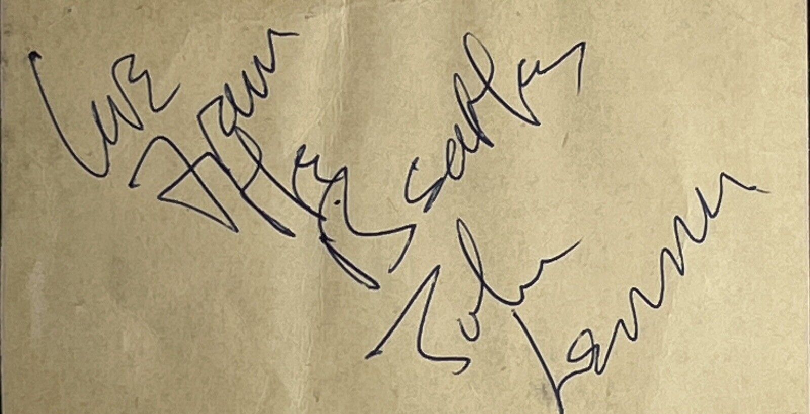 “ Love From The Beatles, John Lennon “ Autograph Signed August 21, 1966 St Louis