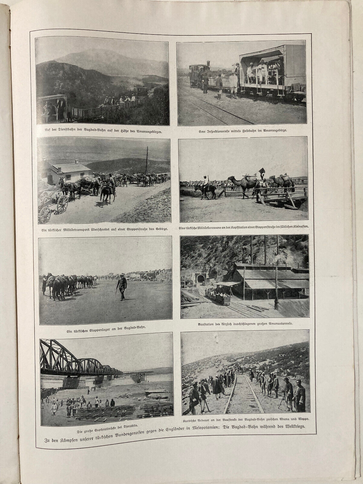ILLUSTRIRTE ZEITUNG German Magazine WWI 1916 #3791, BAGHDAD RAILWAY Pictures