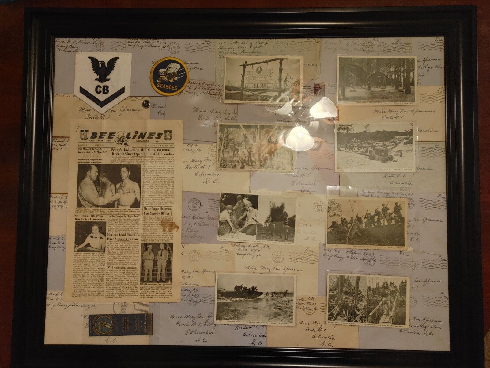 Camp Peary, US Navy, Construction Batallion, CB, WW2, Williamsburg, Display