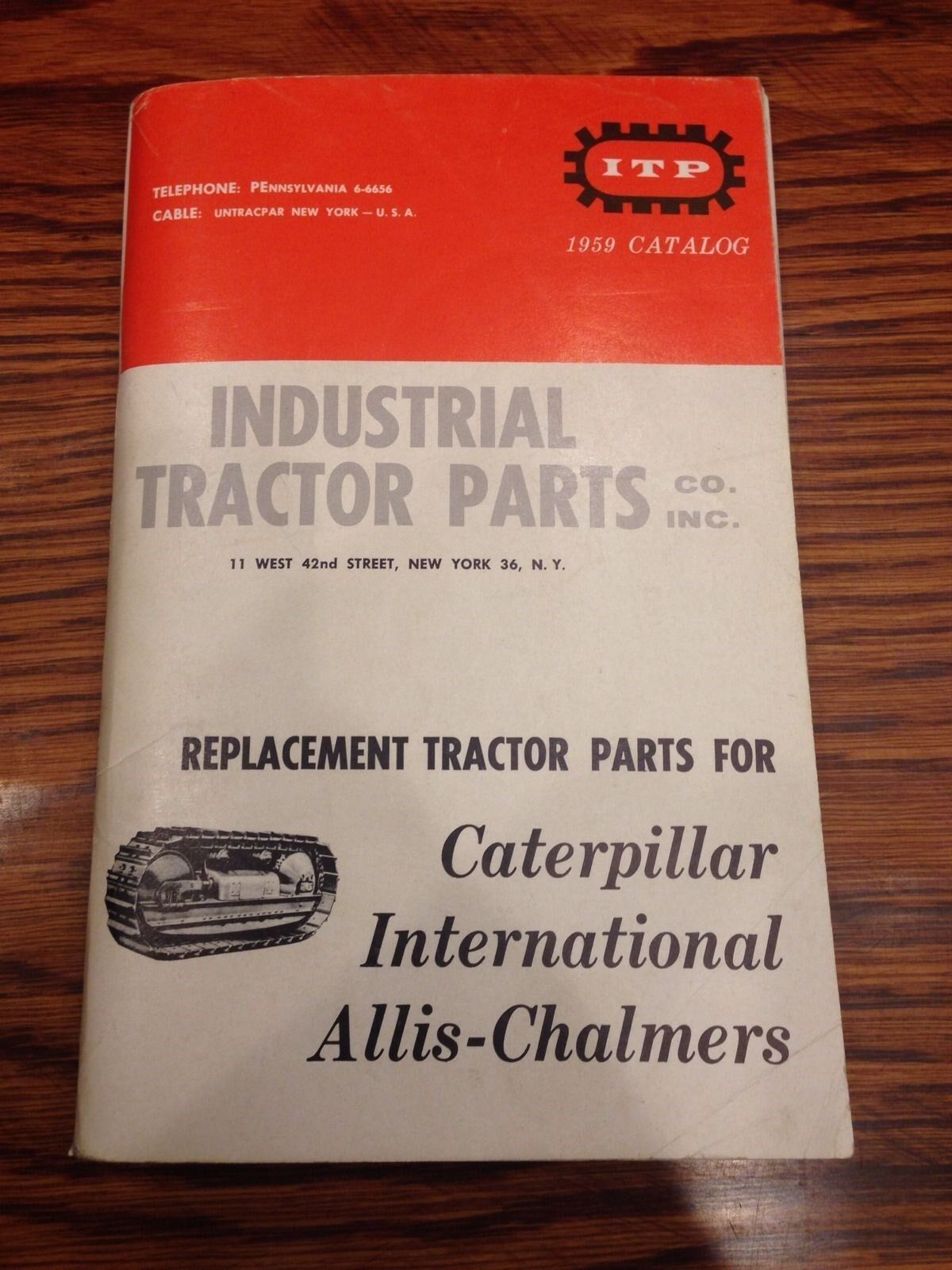 Vintage 1959 Industrial Tractor Parts Catalog And Price List. Includes Letter