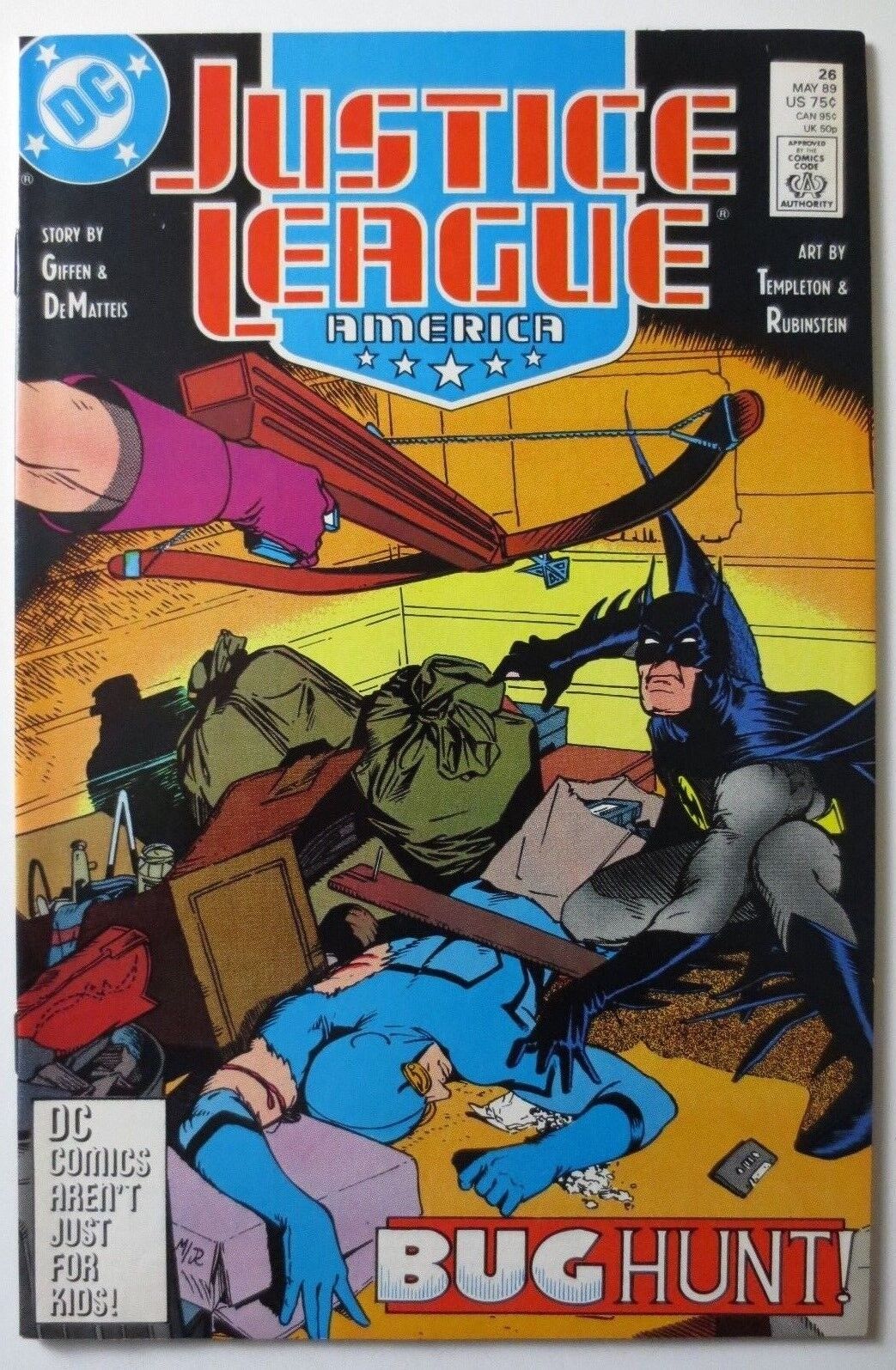 Justice League America #26 (May 1989, DC) (C5267) Batman - Bug Hunt 