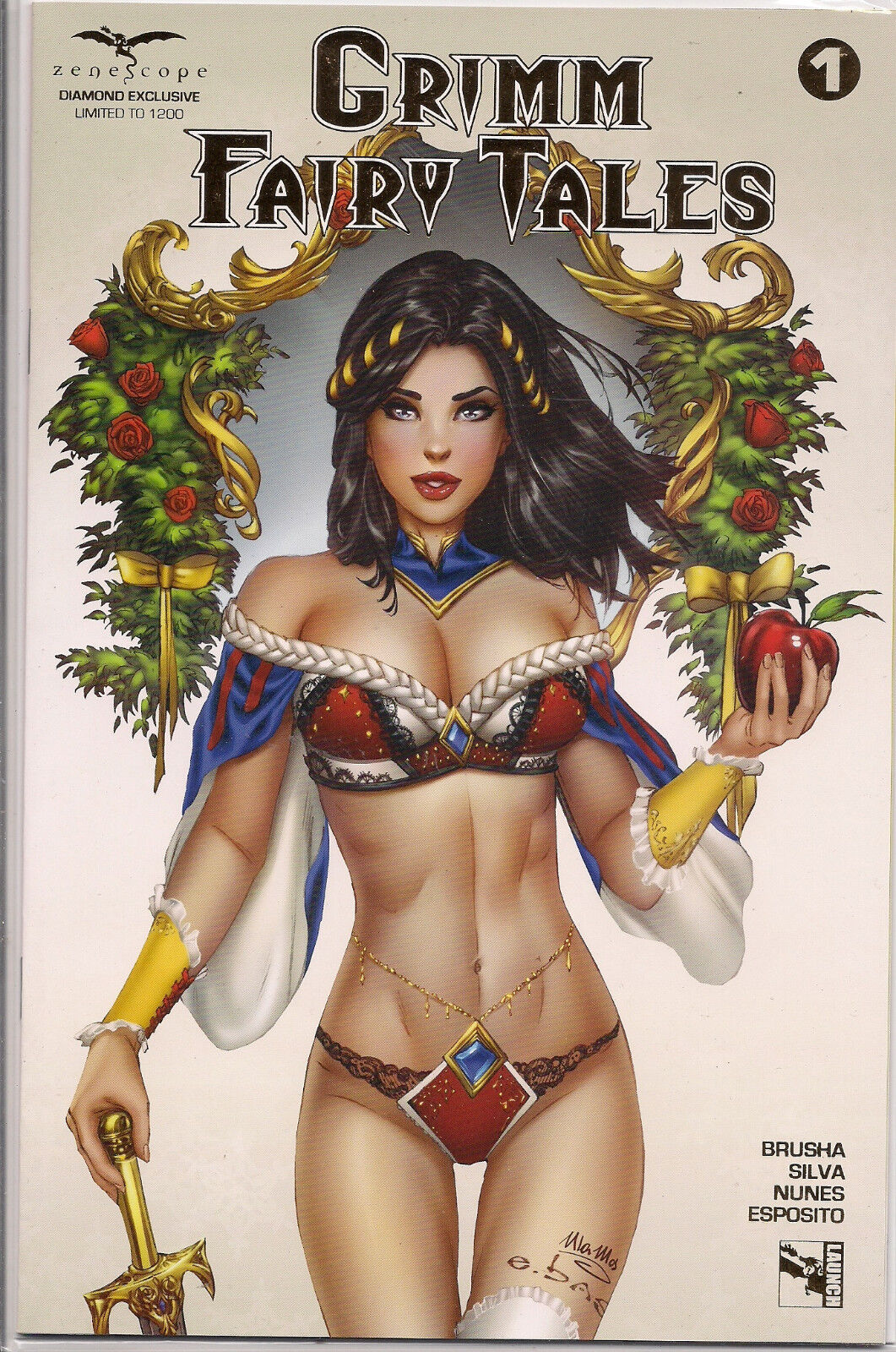 Grimm Fairy Tales vol 2 1 Diamond GOLD FOIL EBAS Exclusive 1 of 1200 NM SOLD OUT