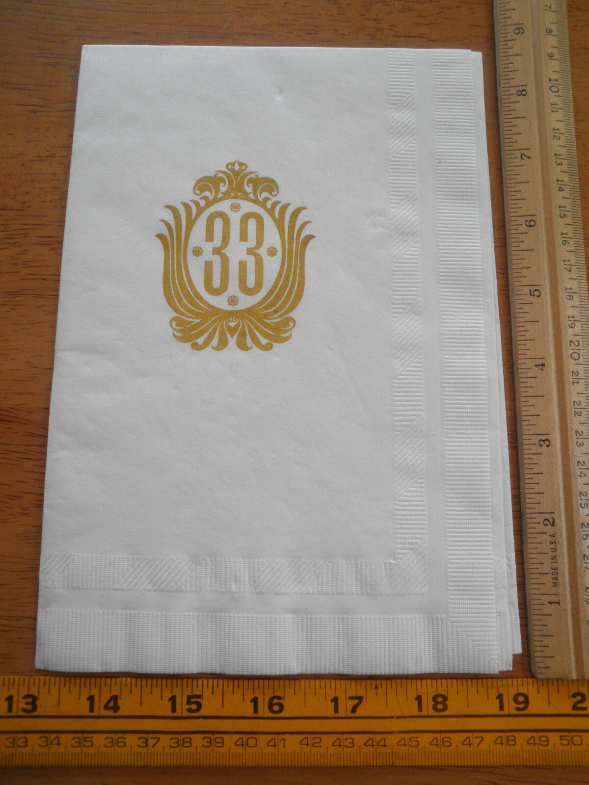 Disneyland Club 33 Vintage paper napkin 8.5x6\