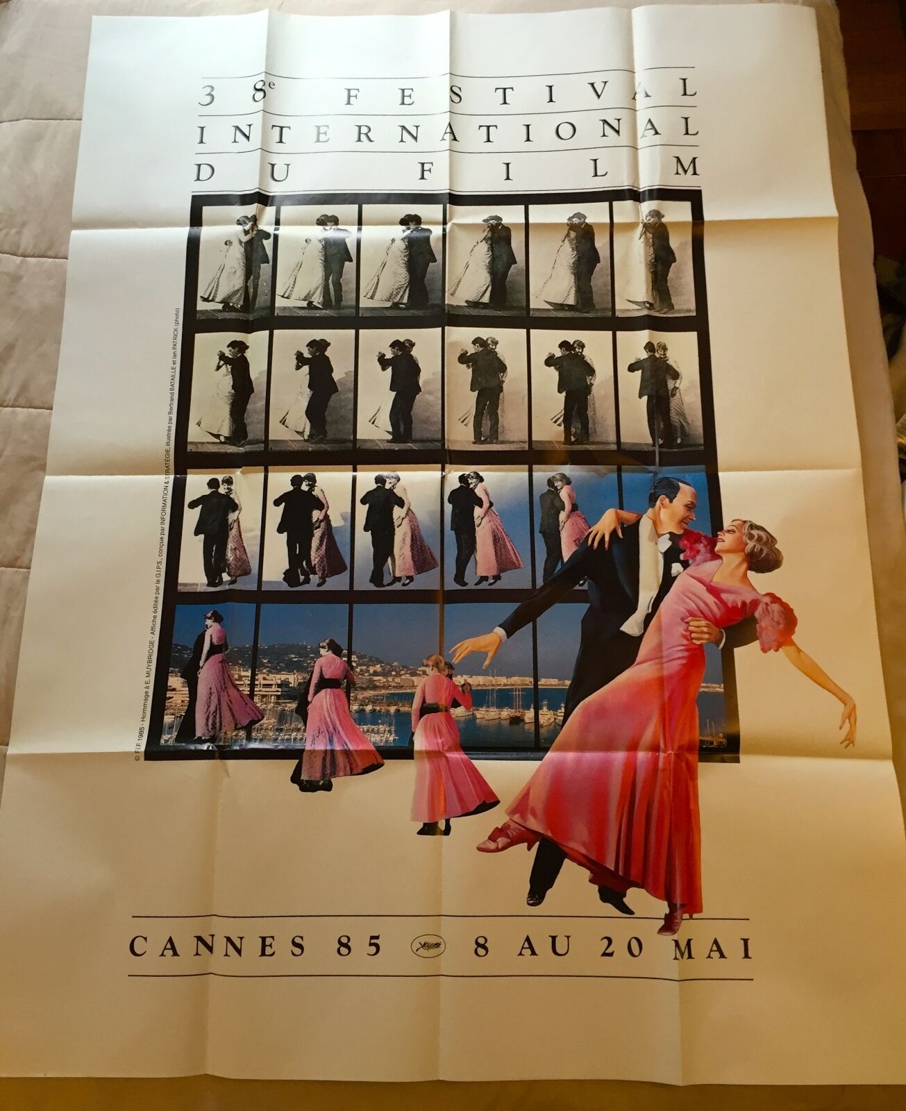 Original Movie Poster 1985 Cannes,38 Festival International Du Film,French Large