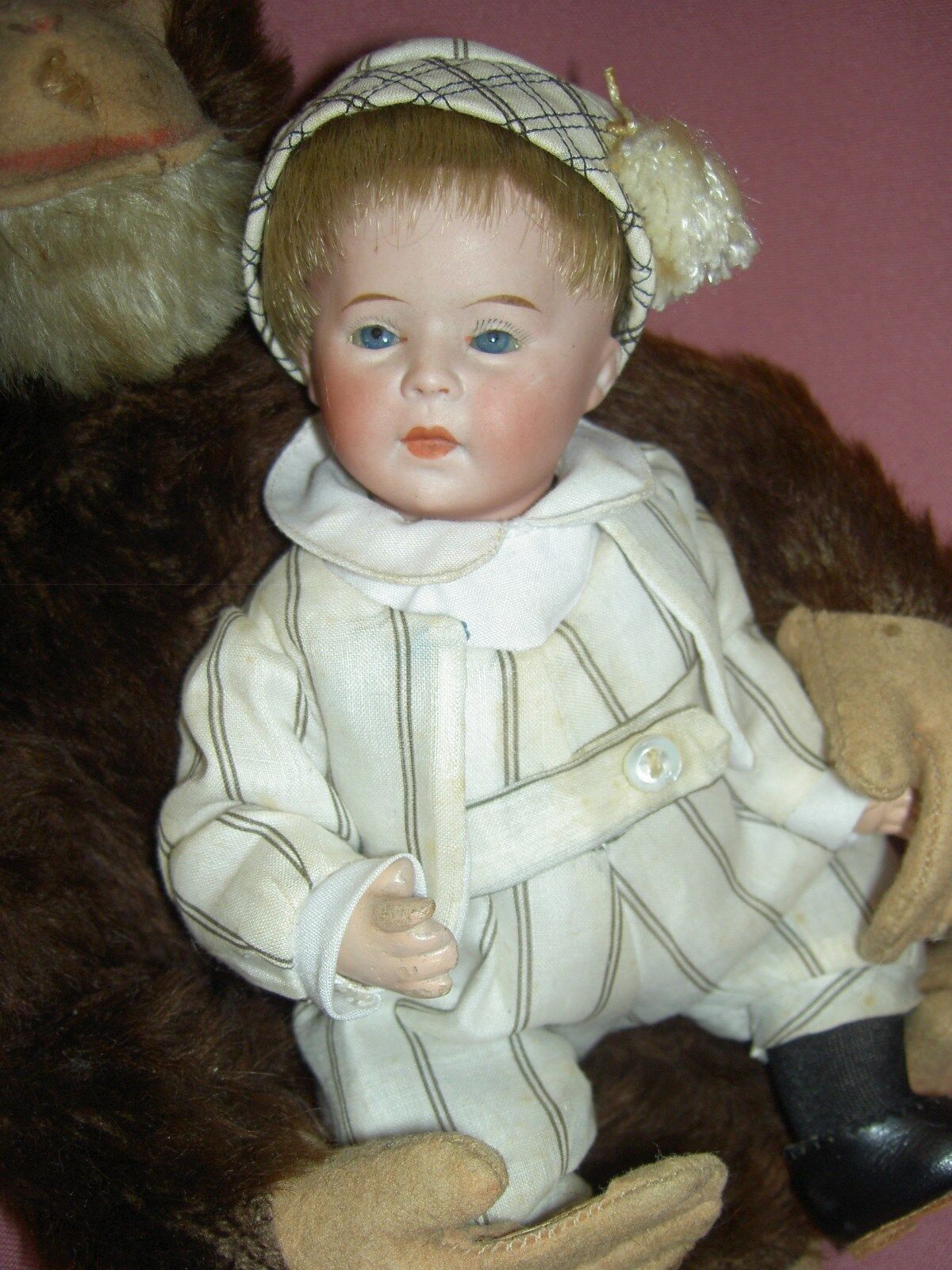 Antique bisque DIP character baby doll by Swaine & Co. Germany, Geschutzt/S&Co.