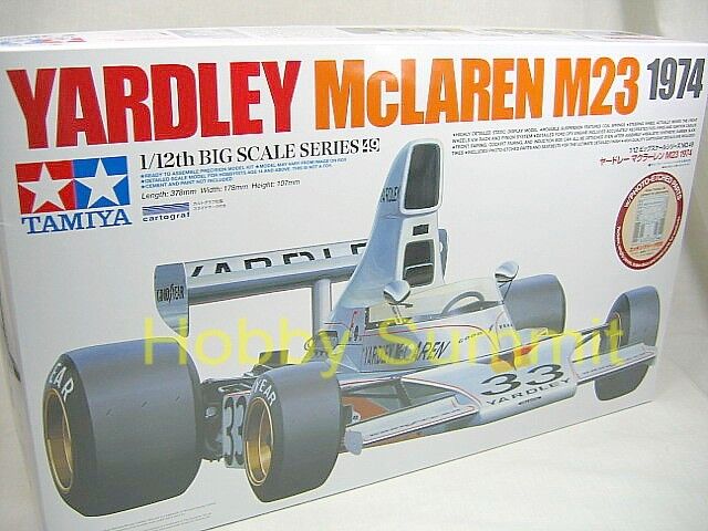 12049  Tamiya 1/12 YARDLEY McLAREN M23  1974  F1  w/ P-E Parts  Static Kit  NEW