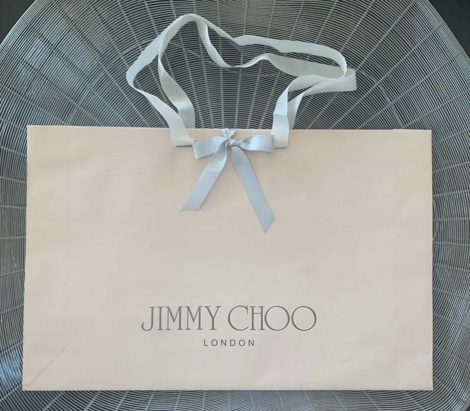 Authentic JIMMY CHOO Huge Store SHOPPING GIFT Paper BAG w/Bow~XX-LARGE for Boots