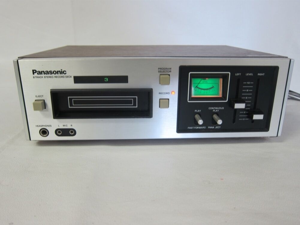 Panasonic 8 Track Deck Tape Player Stereo RS-805US RS805US Recording 