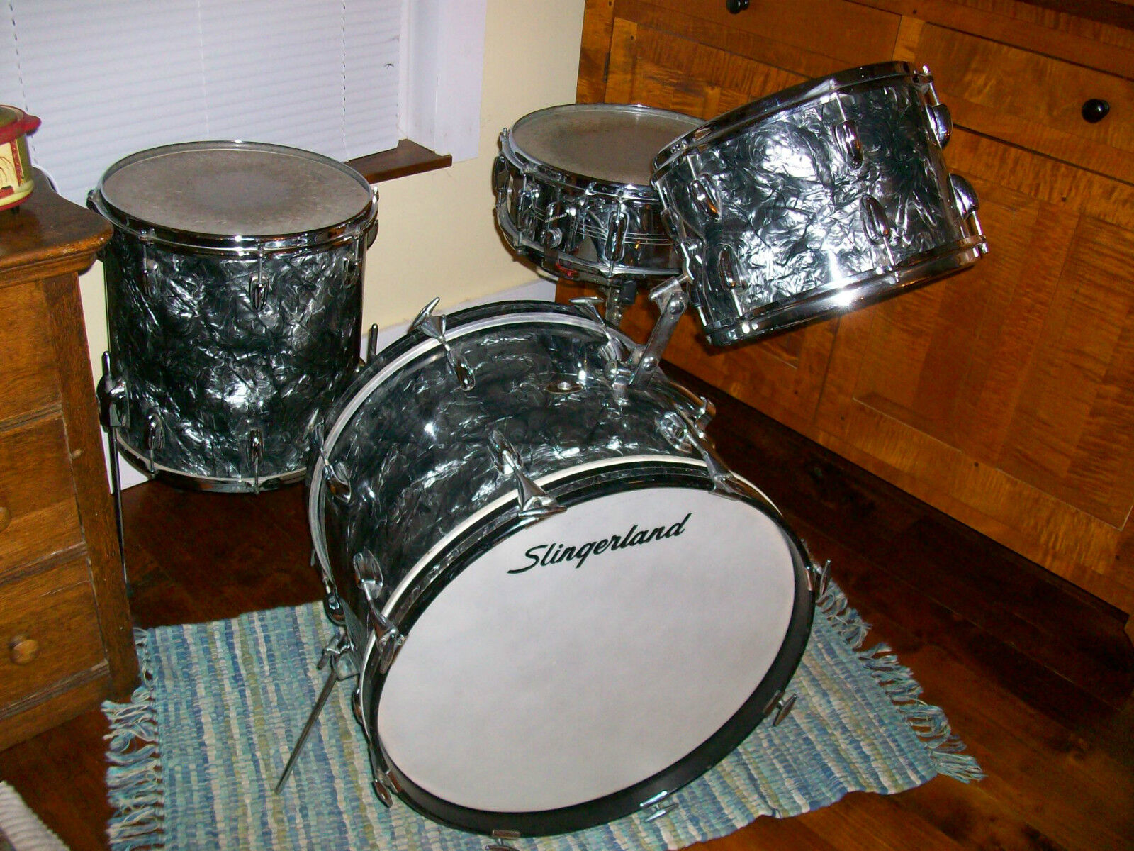 Rare Vintage 60s Slingerland Drum Set Snare 14