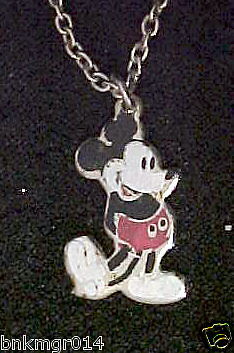 Walt Disney Prod Cloisonne Mickey Mouse Necklace