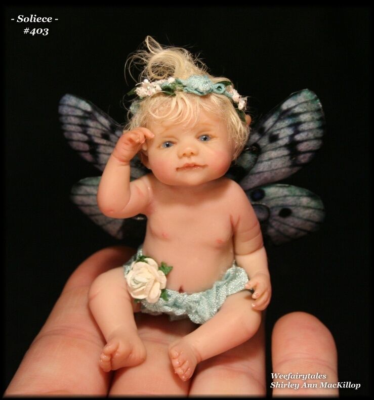 Weefairytales fairies fae OOAK art doll baby fairy sculpture