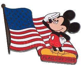 Disney Auctions Flag Day Mickey Mouse  LE Pin