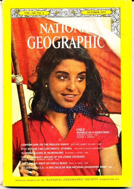 National Geographic OCTOBER 1973 REPUBLIC of CHILE, Istanbul Turtle Beach