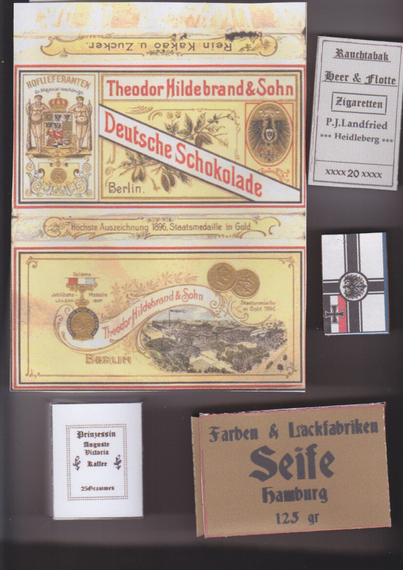 WW1 GERMAN PACK FILLERS WRAPPER AND BOXES SET (REPRO)