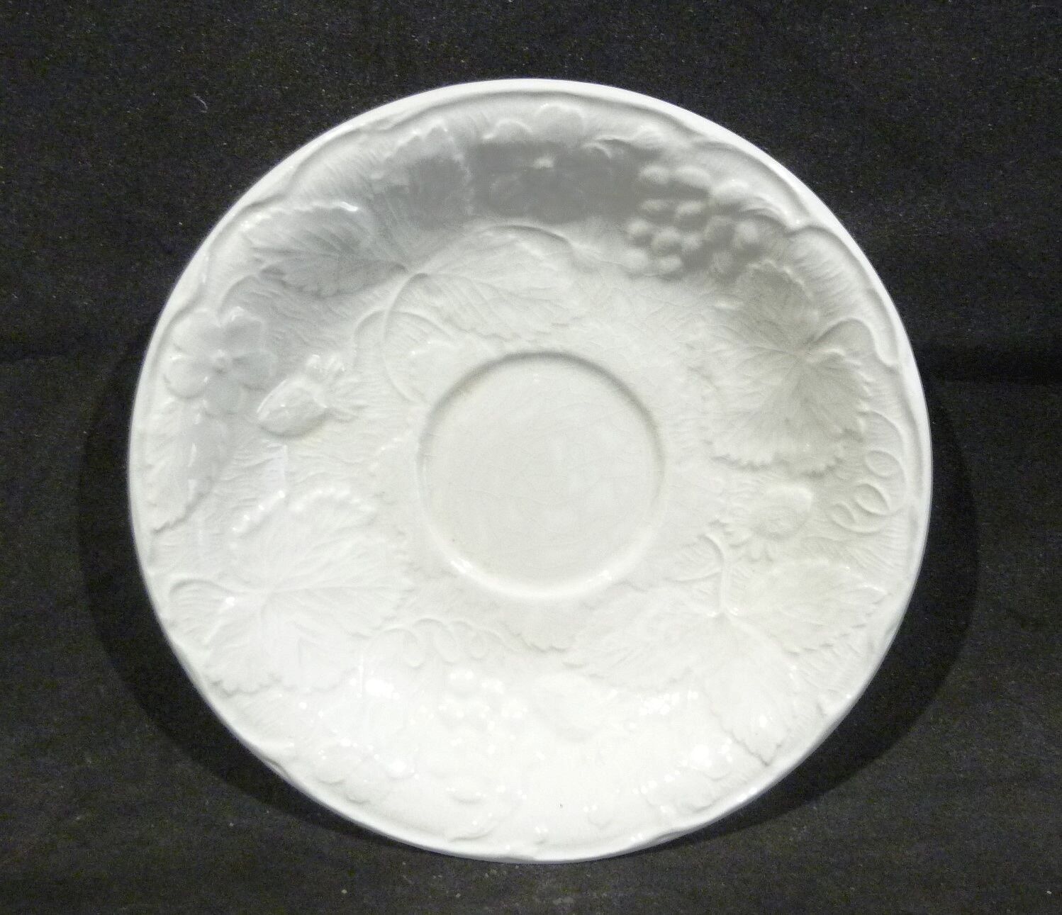 Burleigh Ware WHITE DAVENPORT SAUCER 14.5 cm diameter