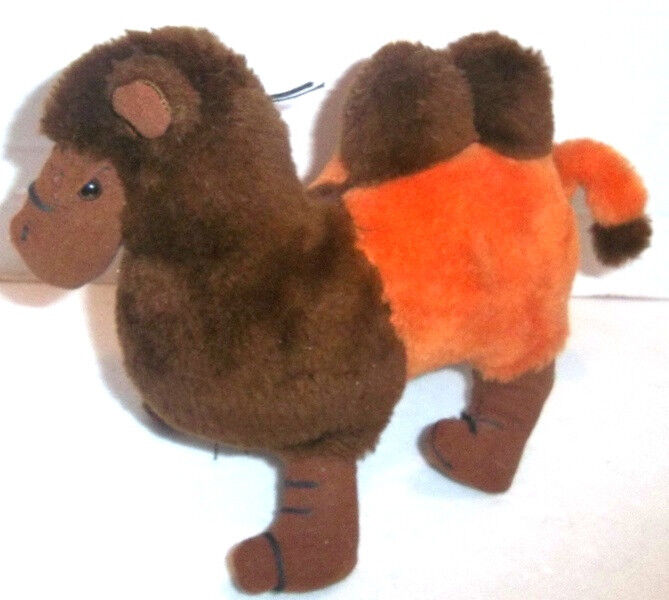 Vintage Nadel & Sons Plush Brown & Orange CAMEL Stuffed Animal Toy