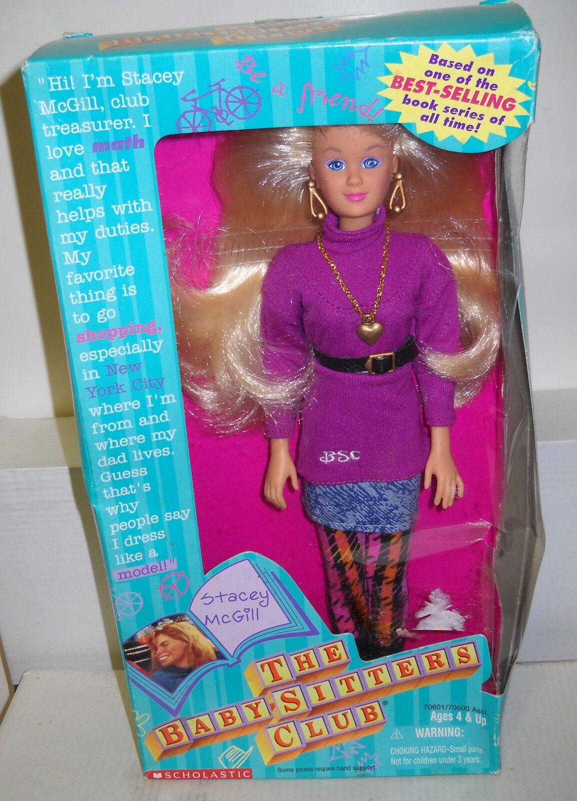 #5811 NIB Vintage Kenner Baby Sitters Club Stacey McGill Doll