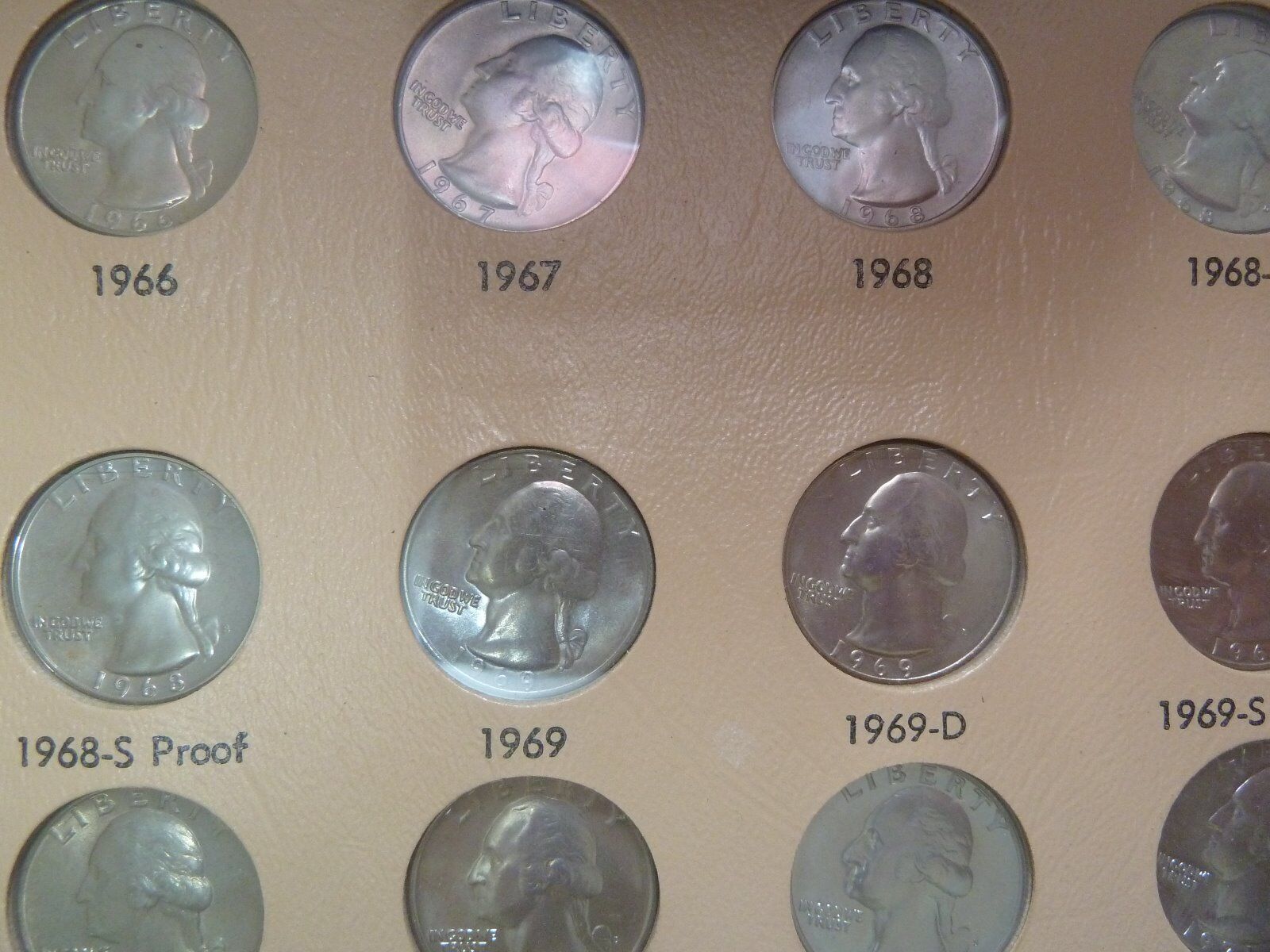 Washington Clad/Proof Set 1965 - 1990, 72 Coins All Uncirculated 22 Proofs