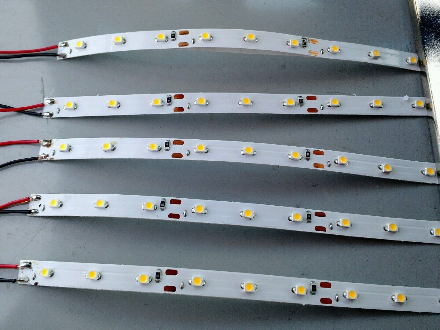 9 led light strip (lot of 5) Warm white interior lights 6\