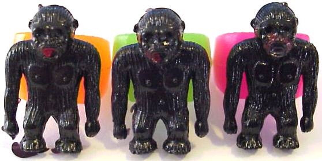 1970s 3 dif King Kong vending machine Rings gorilla ape