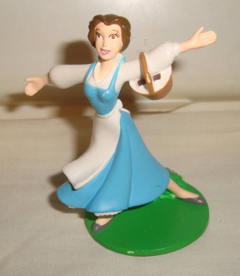 DISNEY BELLE FROM BEAUTY AND THE BEAST PVC FIGURE CAKE TOPPER BLUE & WHITE DRESS
