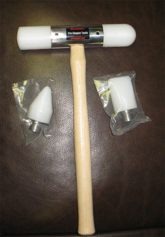Metal Shaping Mallet Set: (Wooden Handle) with Delrin Heads