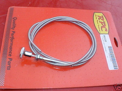 chrome 6 ft. manual choke cable,holley,edelbrock,carter