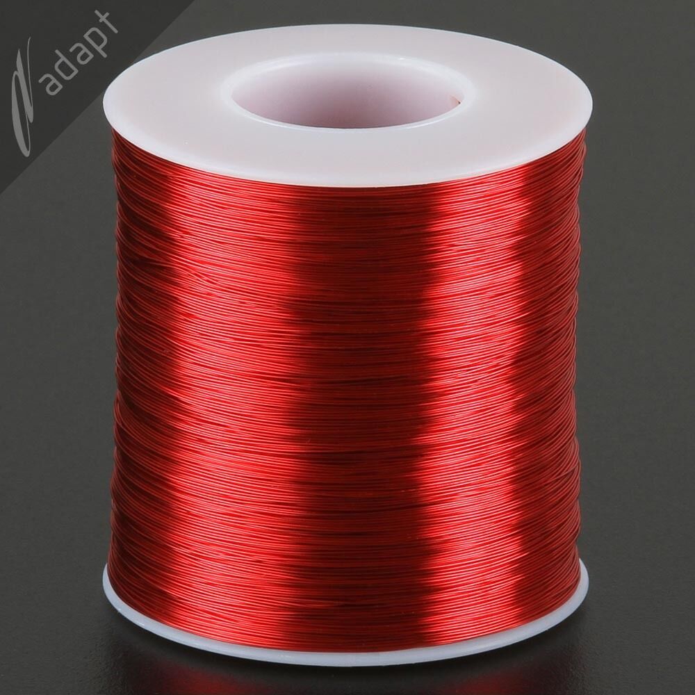 29 AWG Gauge Magnet Wire Red 2500\' 155C Solderable Enameled Copper Coil Winding