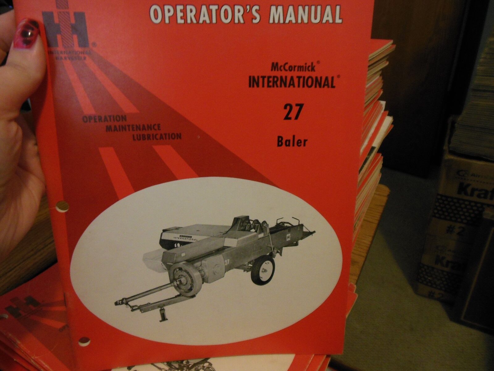 Original McCormick International 27 Baler Operators Owners Manual NEW